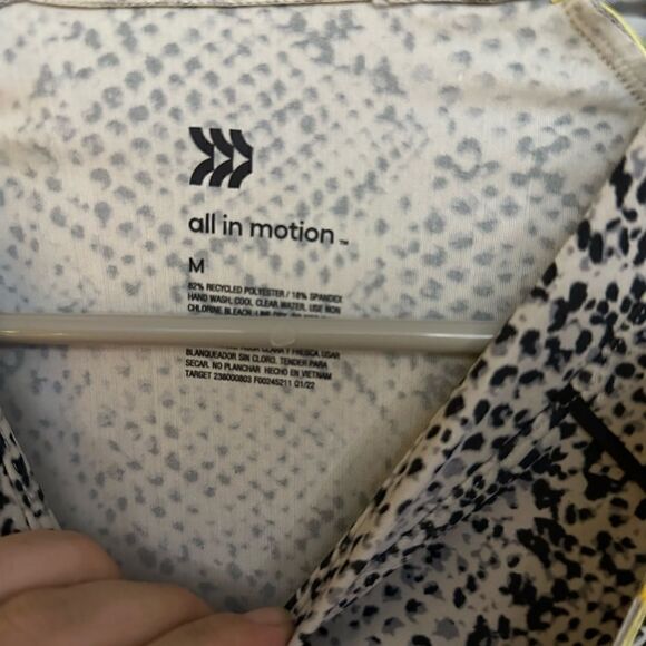 All In Motion Swim Side-Cinch Long Sleeve Rash Guard Gray and Speckled Black NWT - Picture 10 of 10